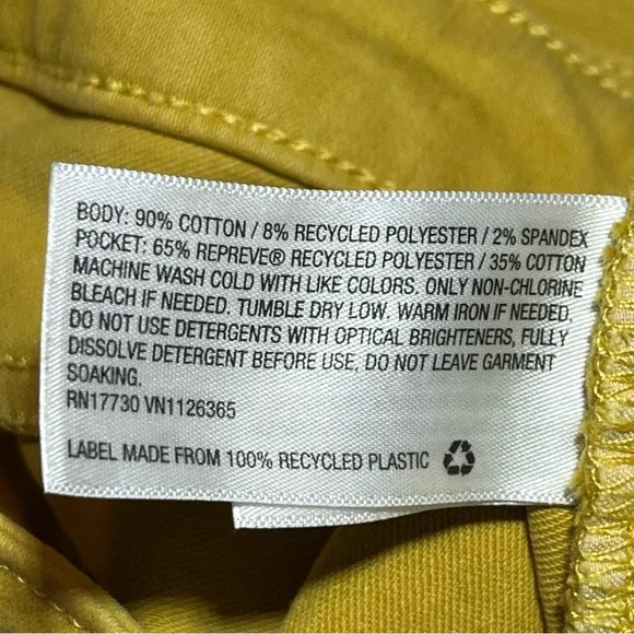 Universal Thread High Rise Midi Shorts Womens Size 2 Mustard Cut Off Denim - Picture 7 of 9